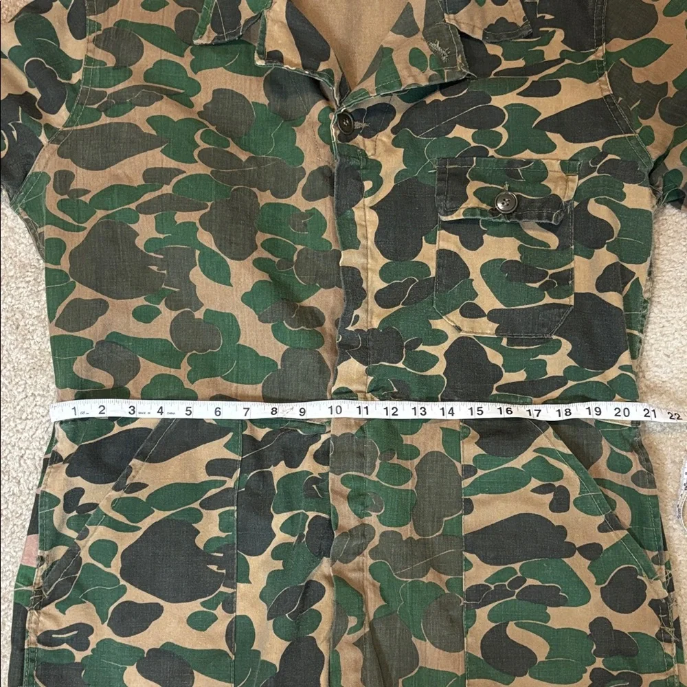 Vintage Bullseye Bill Duck Camo Water Repellent Coveralls XL